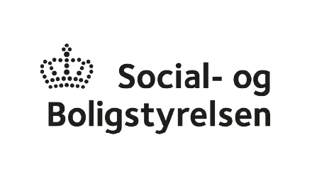 Social- og Boligstyrelsens logo i sort